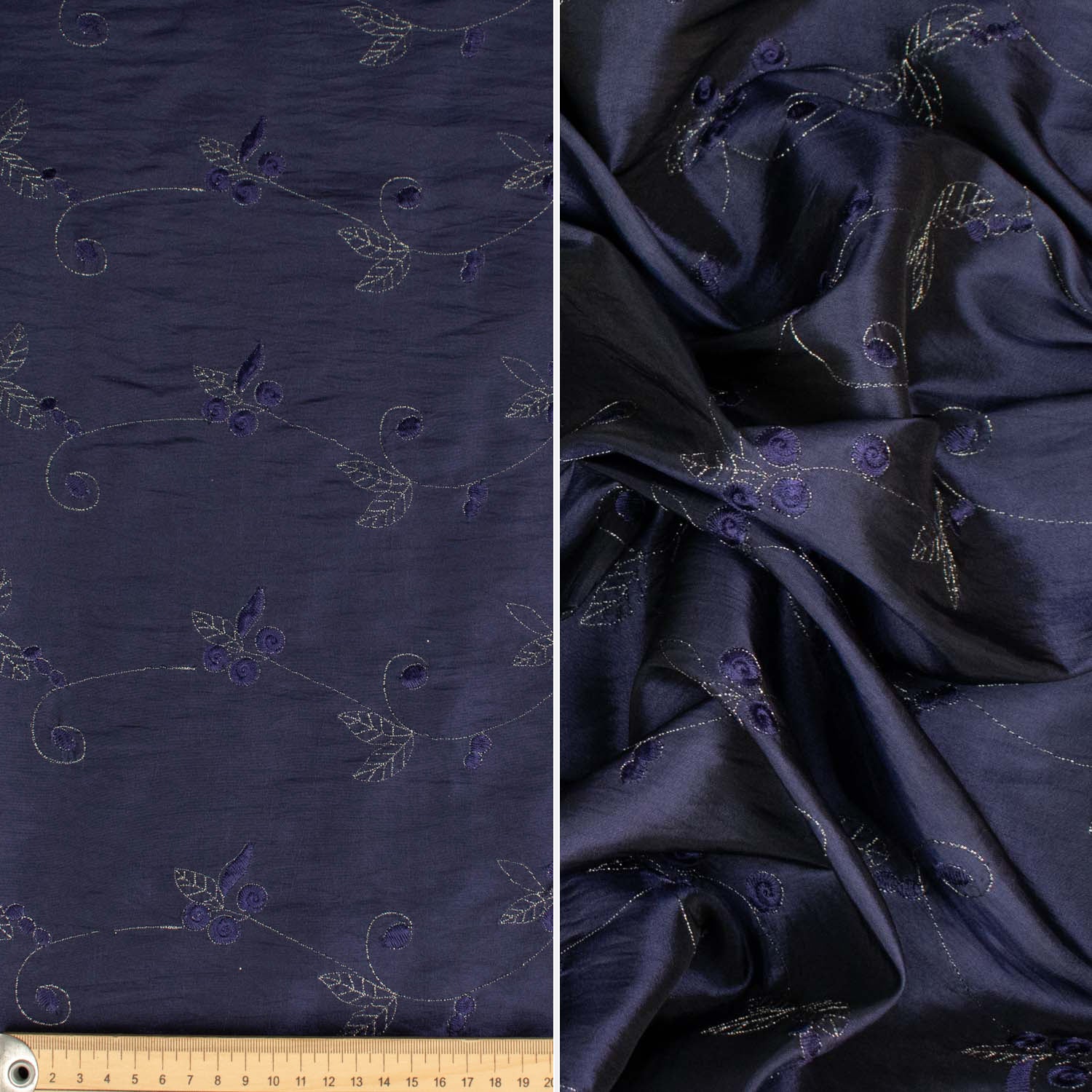 Embroidered Taffeta