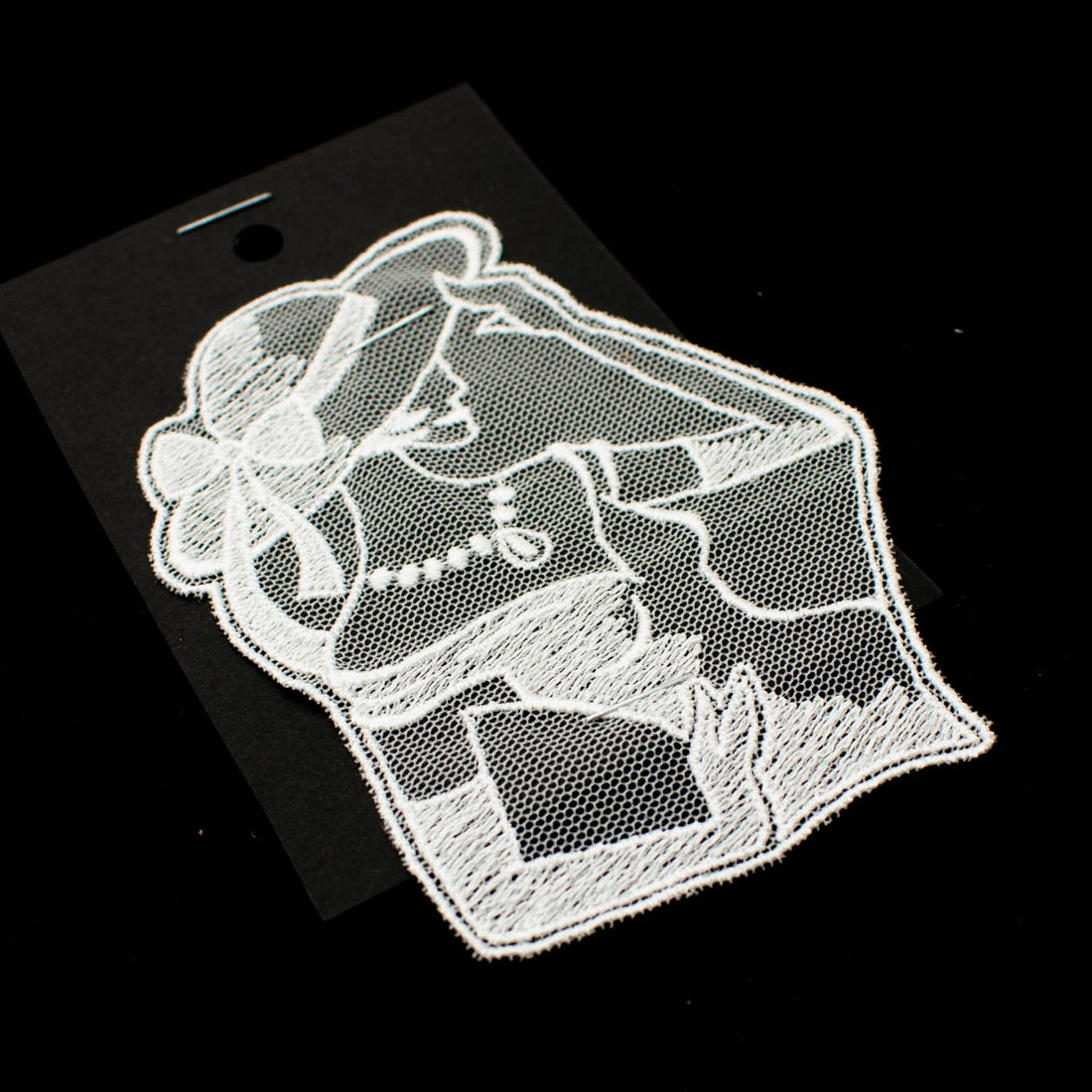 Premium Bride Embroidery Lace Motif White