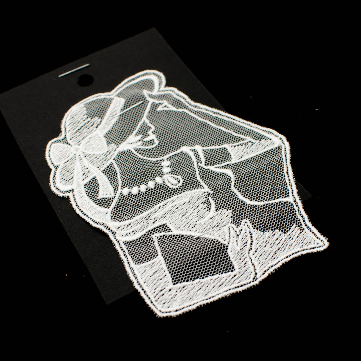 Premium Bride Embroidery Lace Motif White