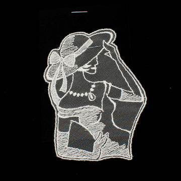 Premium Bride Embroidery Lace Motif White