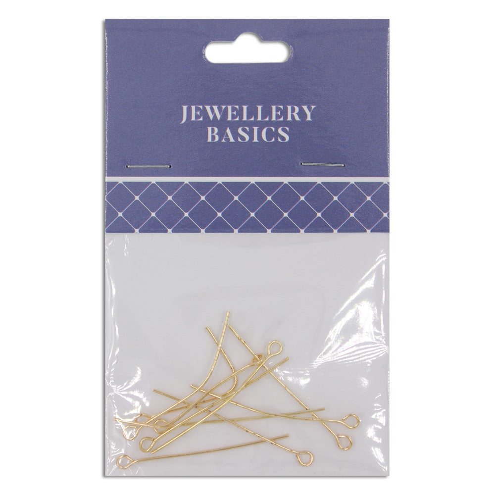 Eye Pin 35mm Gold 10Pcs
