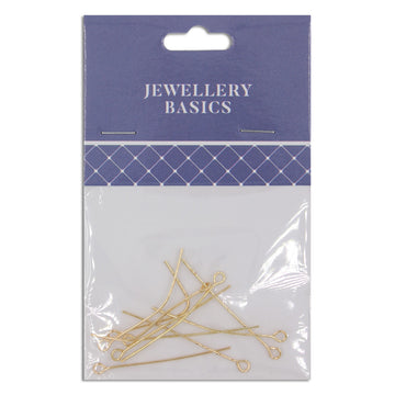 Eye Pin 35mm Gold 10Pcs