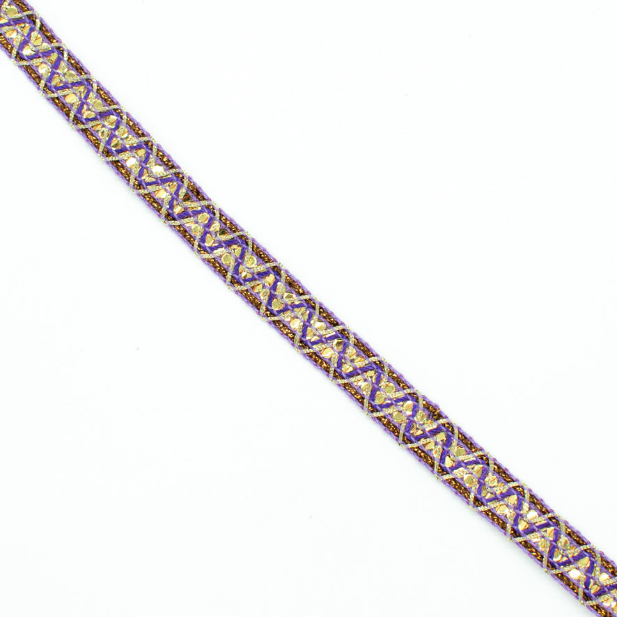 Braid Gimp Sequin Shiny Embroidered Ribbon-12mm