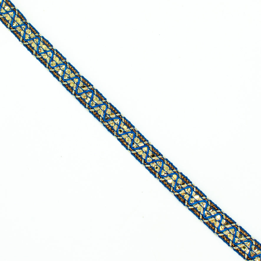 Braid Gimp Sequin Shiny Embroidered Ribbon-12mm