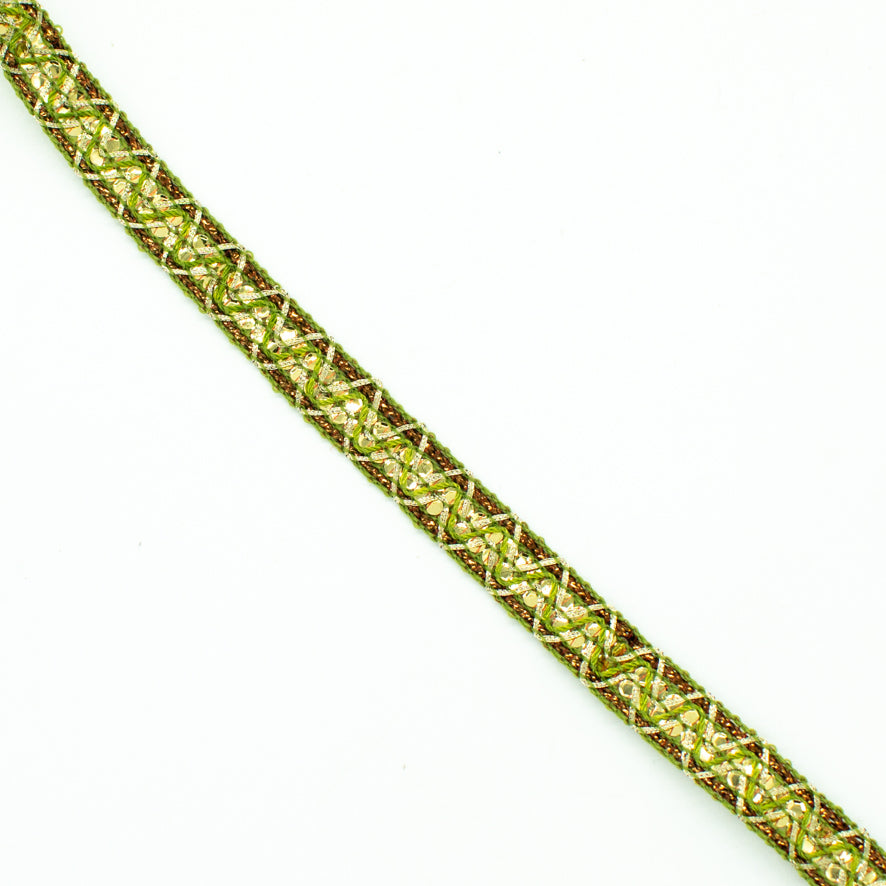 Braid Gimp Sequin Shiny Embroidered Ribbon-12mm