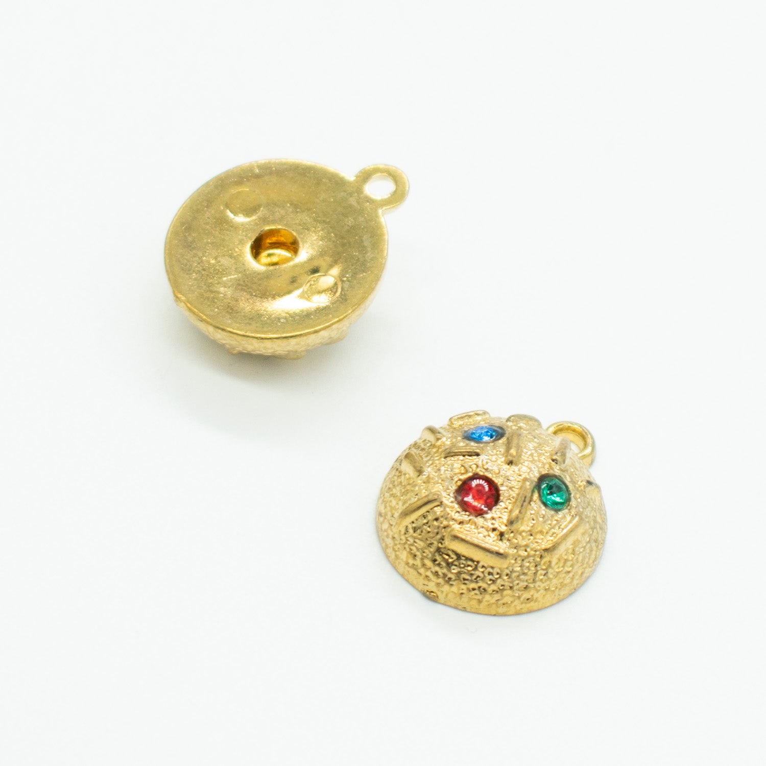 Fancy Gold Pendant with Multicolor Diamond Charm