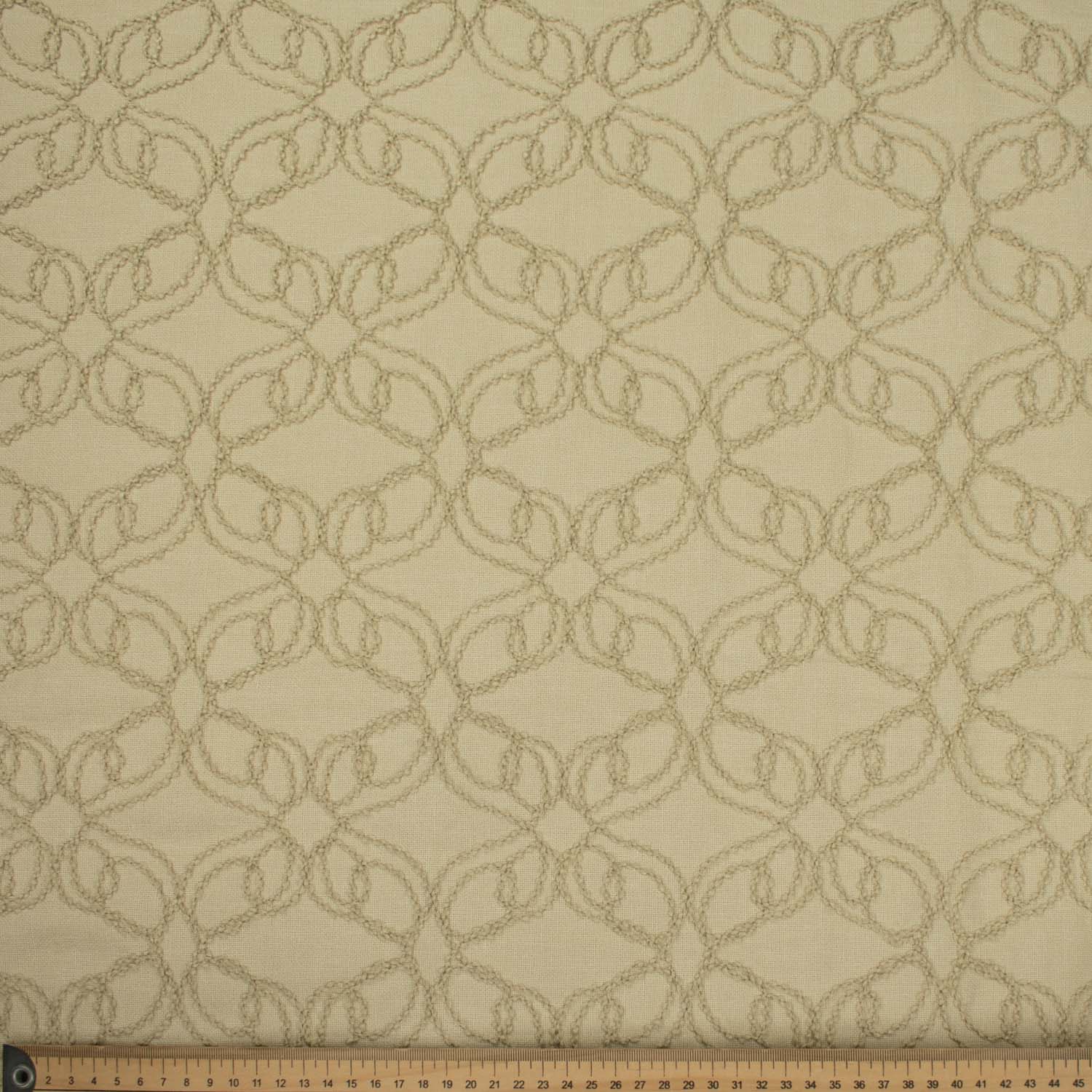 Cord Embroidered Linen Blended Suiting Design-Farandole