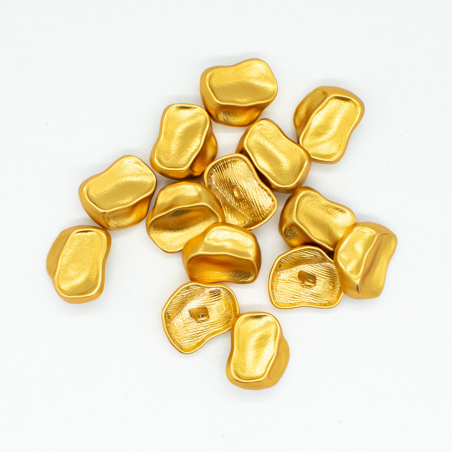 Golden Nugget Metal Shank Button