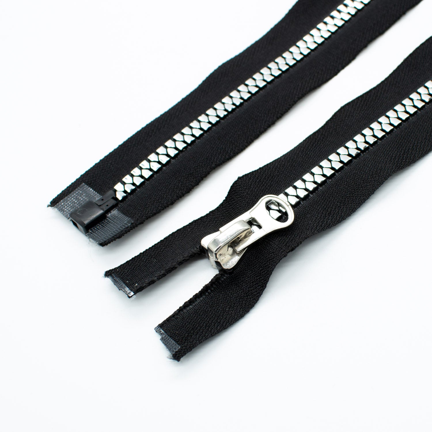 Open End Chunky Fashion Zip 65CM Black & Silver – Homecraft Textiles