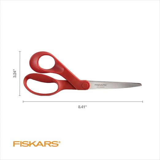 Fiskars® Left Handed Stainless Steel Scissors 203mm (8″)