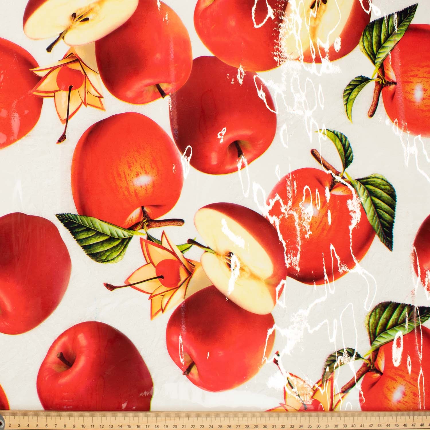 Apple Transparent Plastic Tablecloth Fabric
