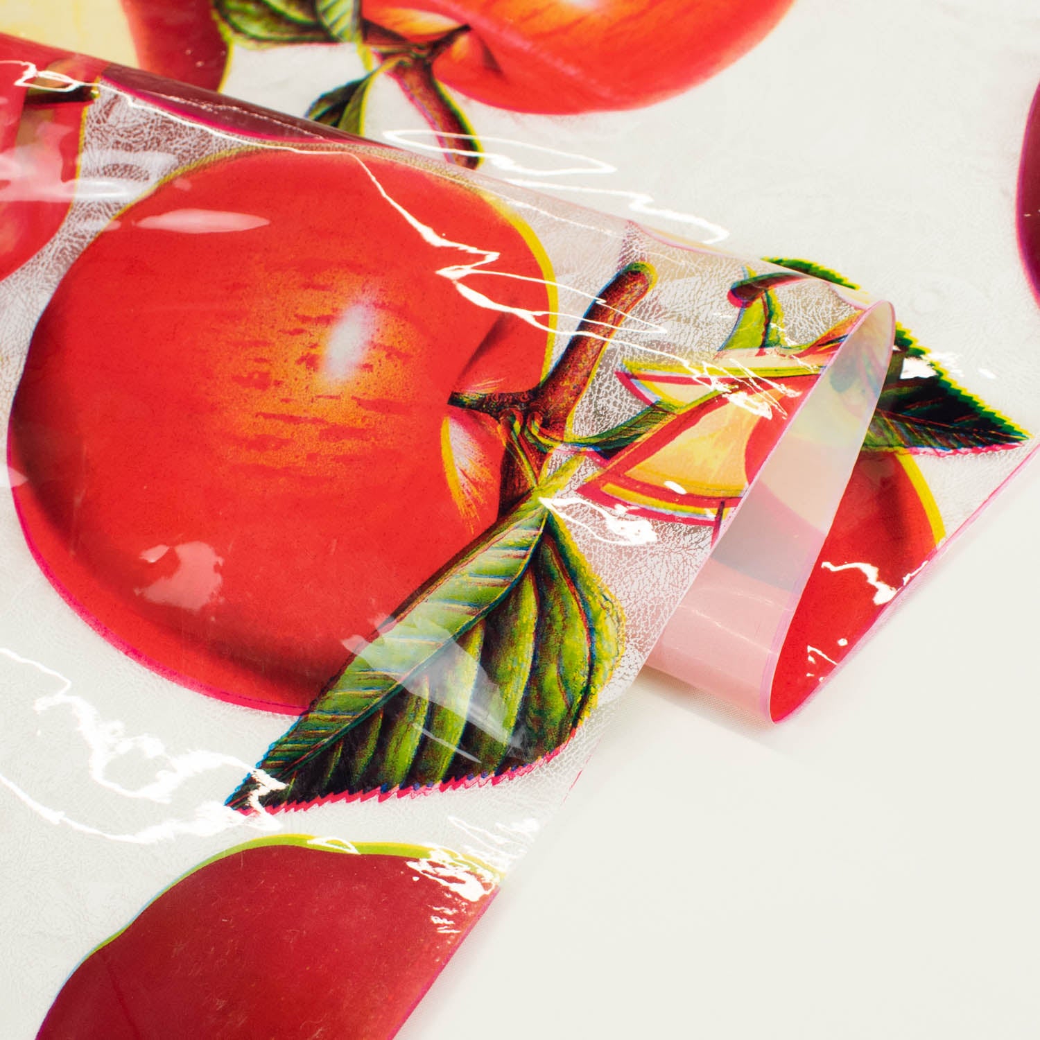 Apple Transparent Plastic Tablecloth Fabric