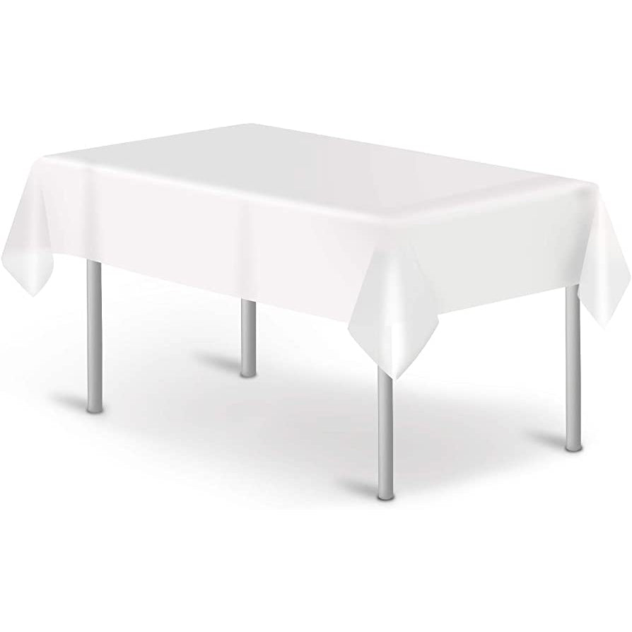 White Plastic Tablecloth Fabric