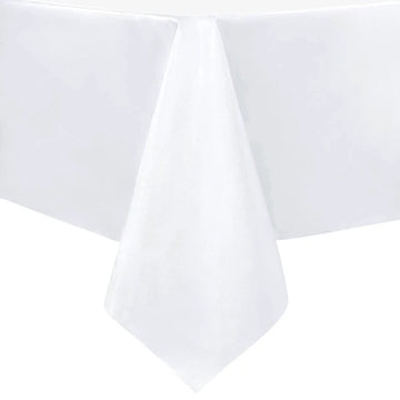 White Plastic Tablecloth Fabric
