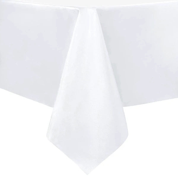 White Plastic Tablecloth Fabric
