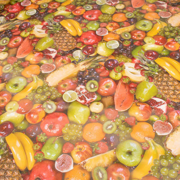 Tropical Fruit Plastic Tablecloth Fabric