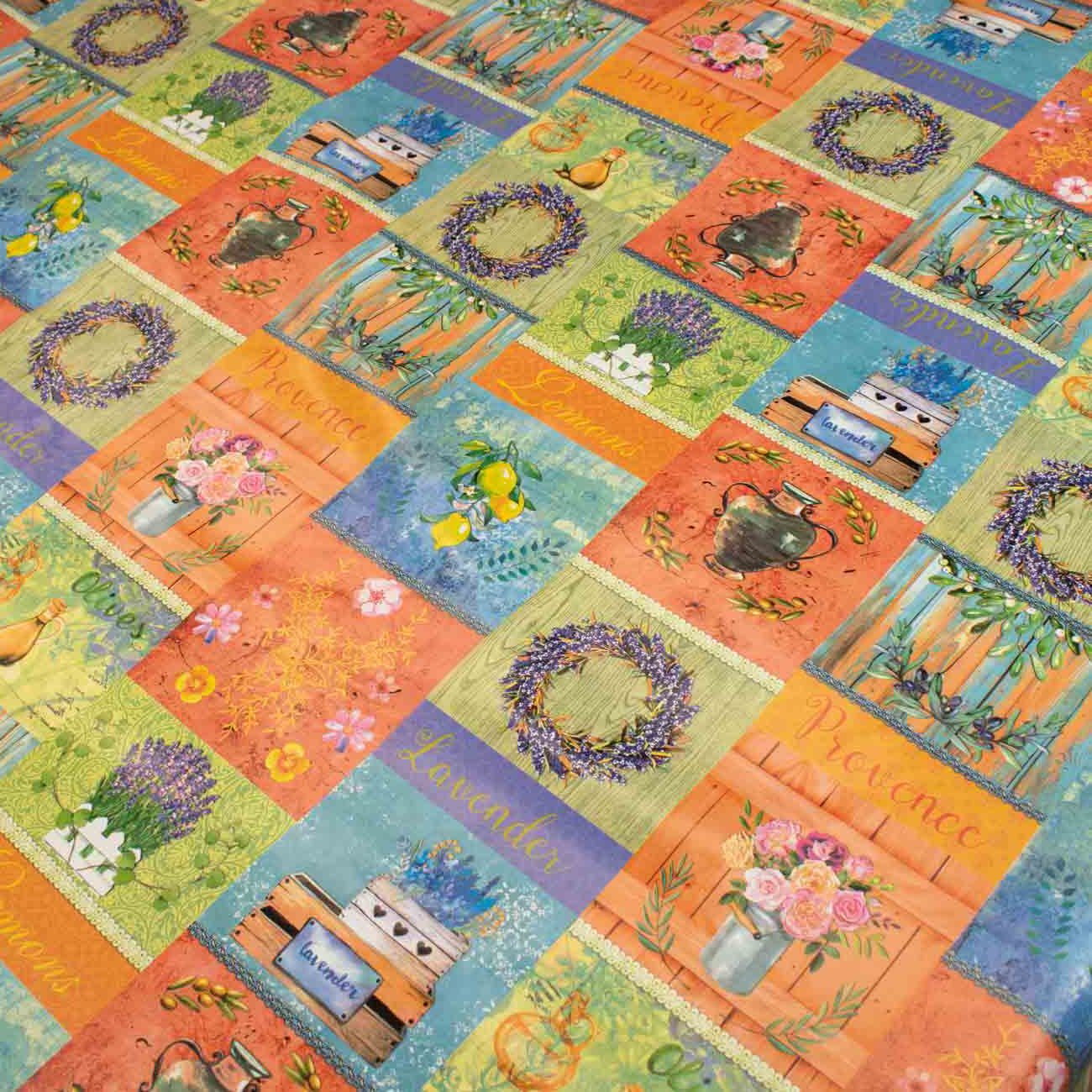 Garden Multicolour Plastic Tablecloth Fabric