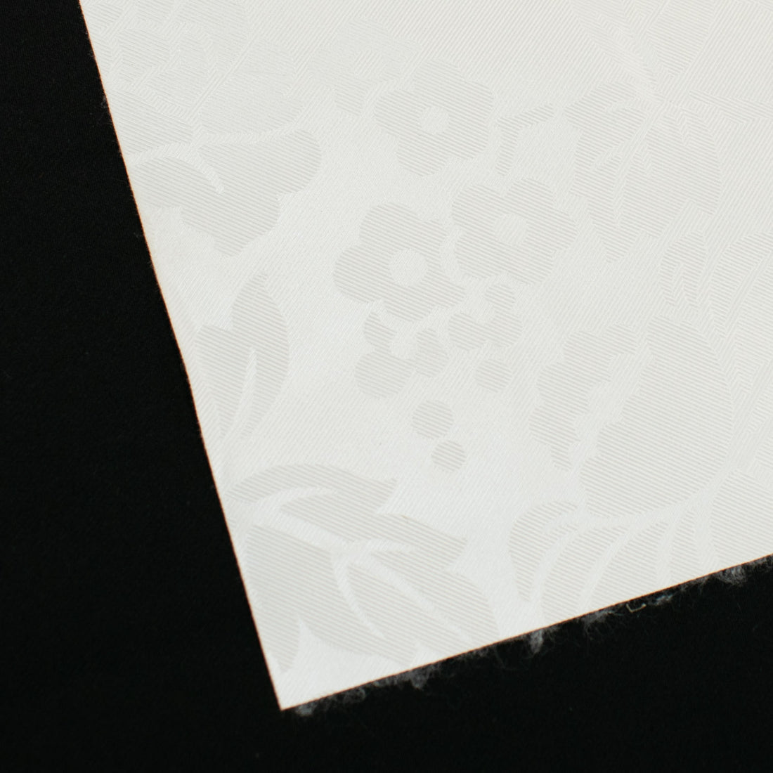 White Floral Tone on Tone Plastic Tablecloth Fabric
