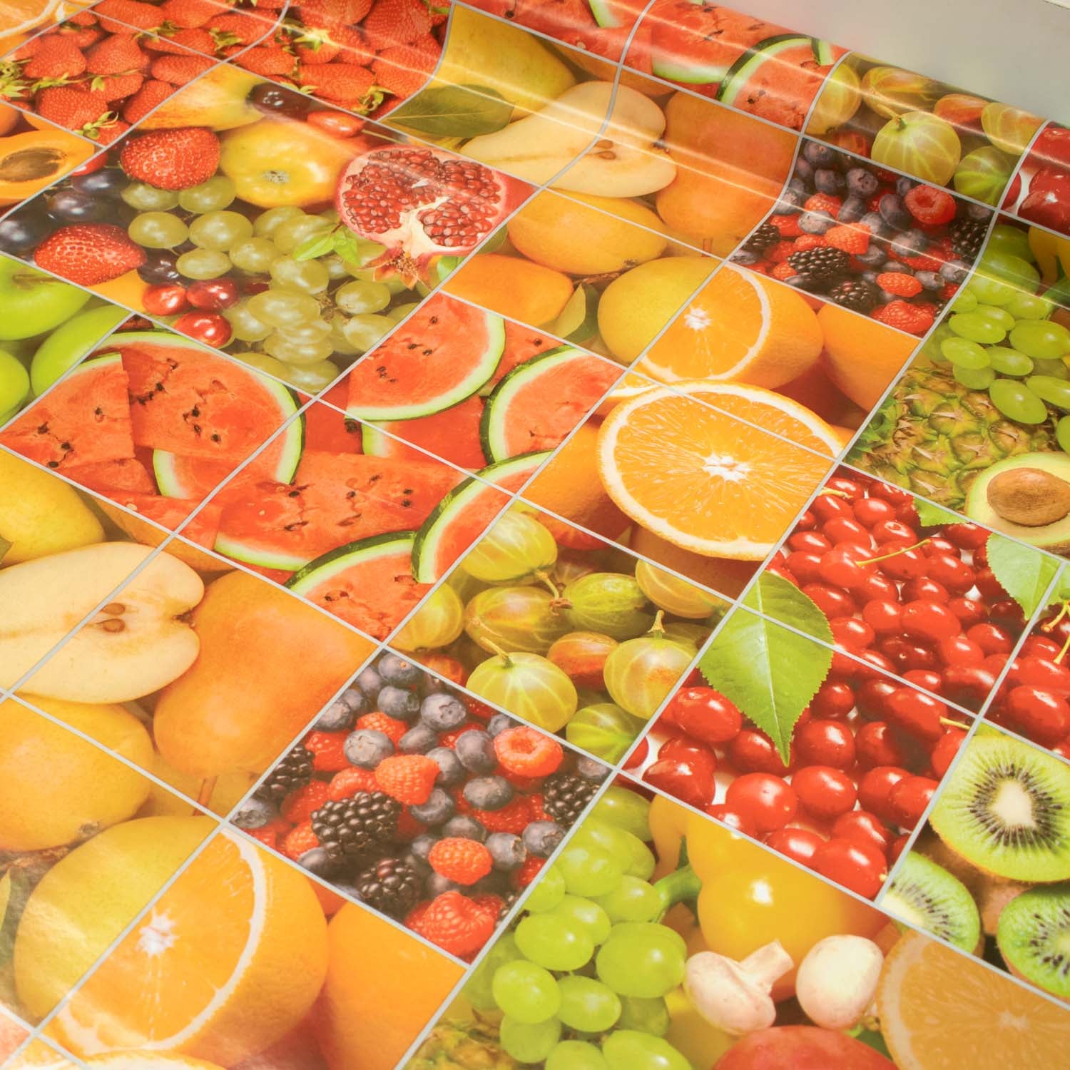 Fruit Check Plastic Tablecloth Fabric