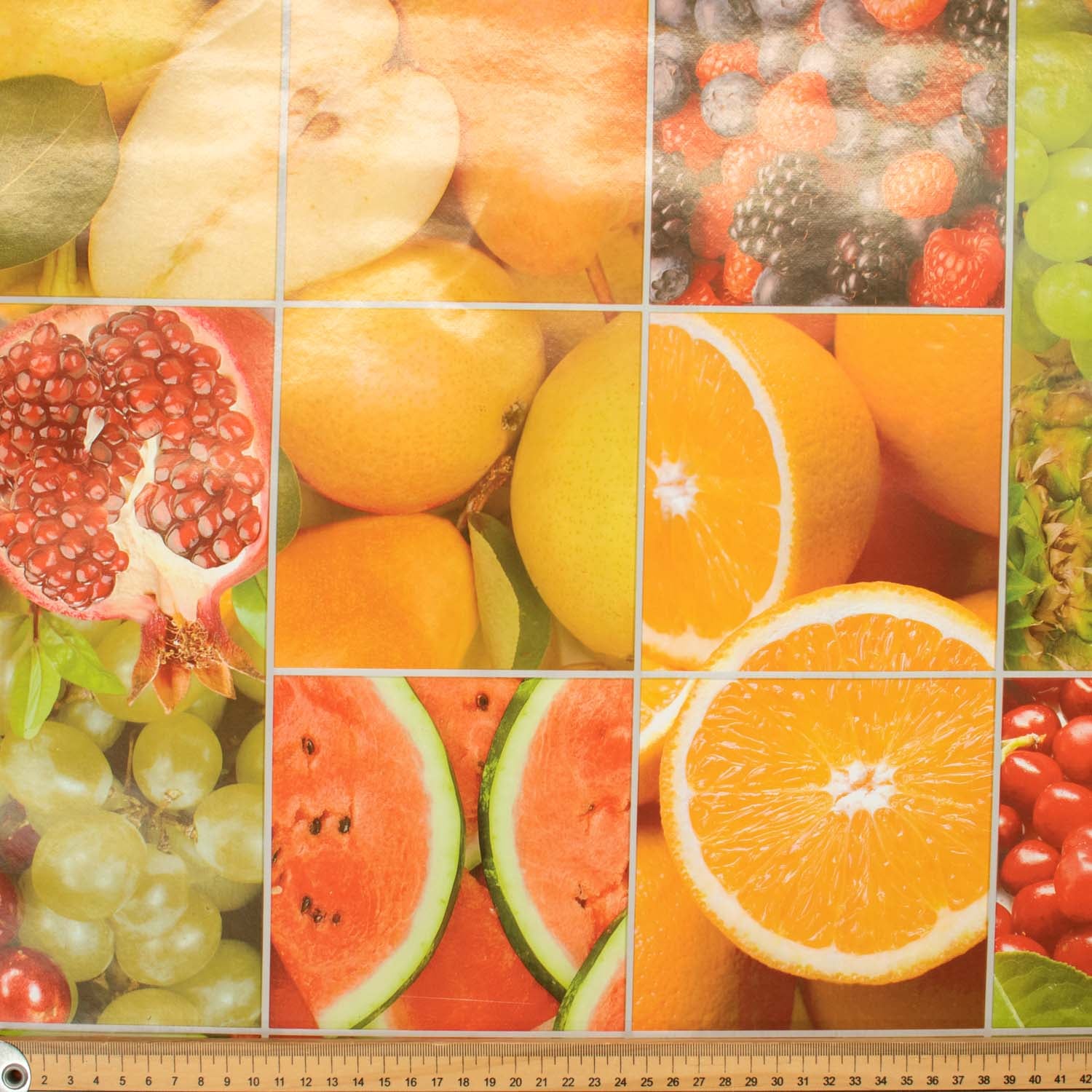 Fruit Check Plastic Tablecloth Fabric