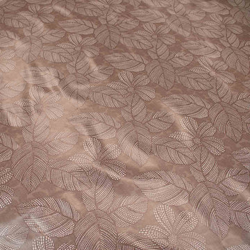 Brown Leaves Plastic Tablecloth Fabric