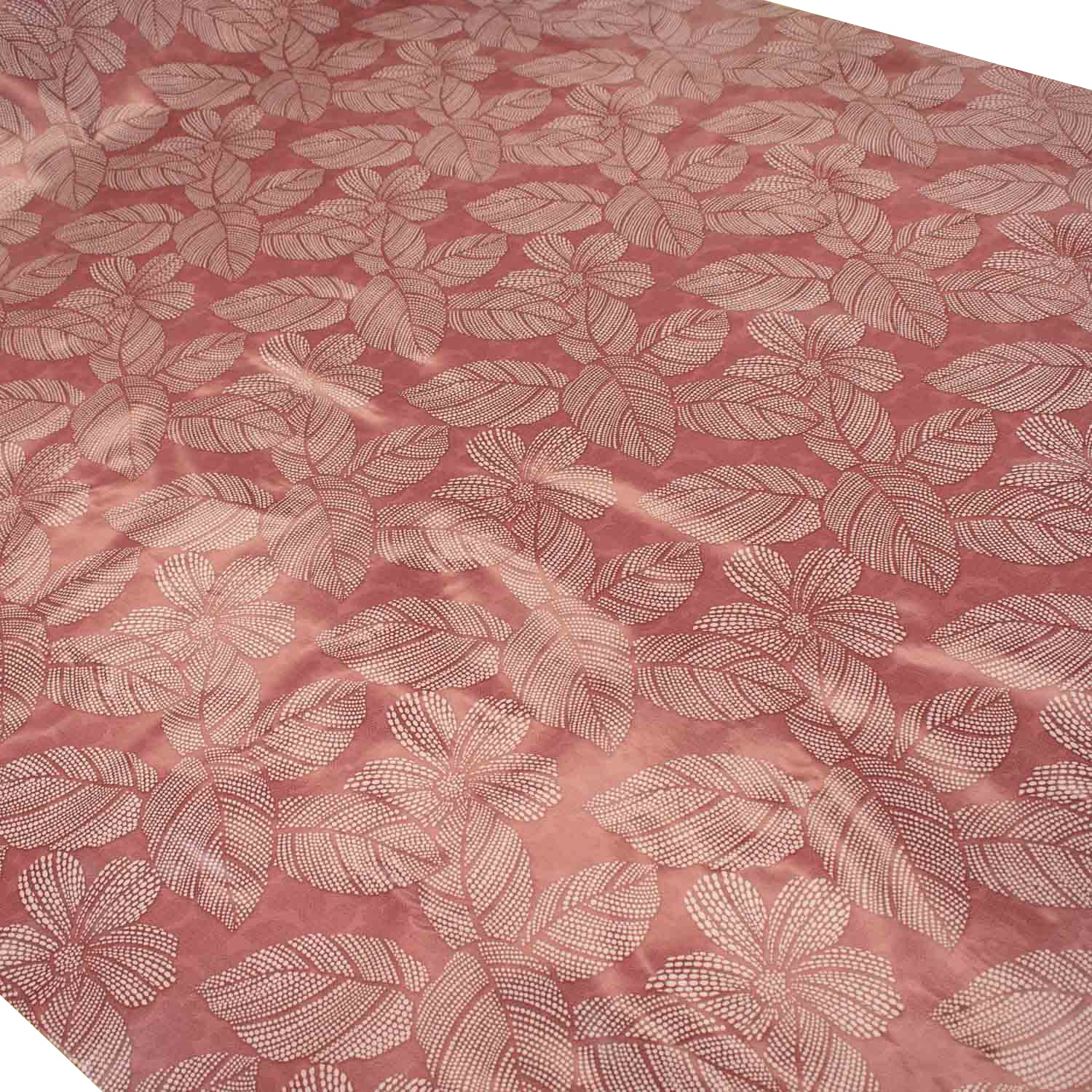 Maroon Leaves Plastic Tablecloth Fabric