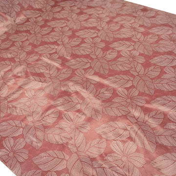 Maroon Leaves Plastic Tablecloth Fabric
