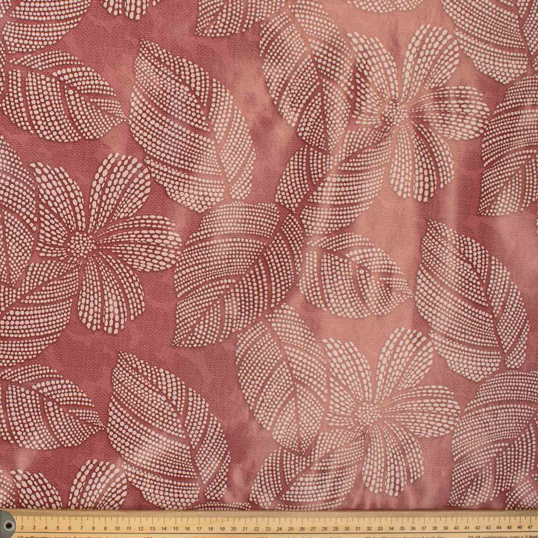Maroon Leaves Plastic Tablecloth Fabric