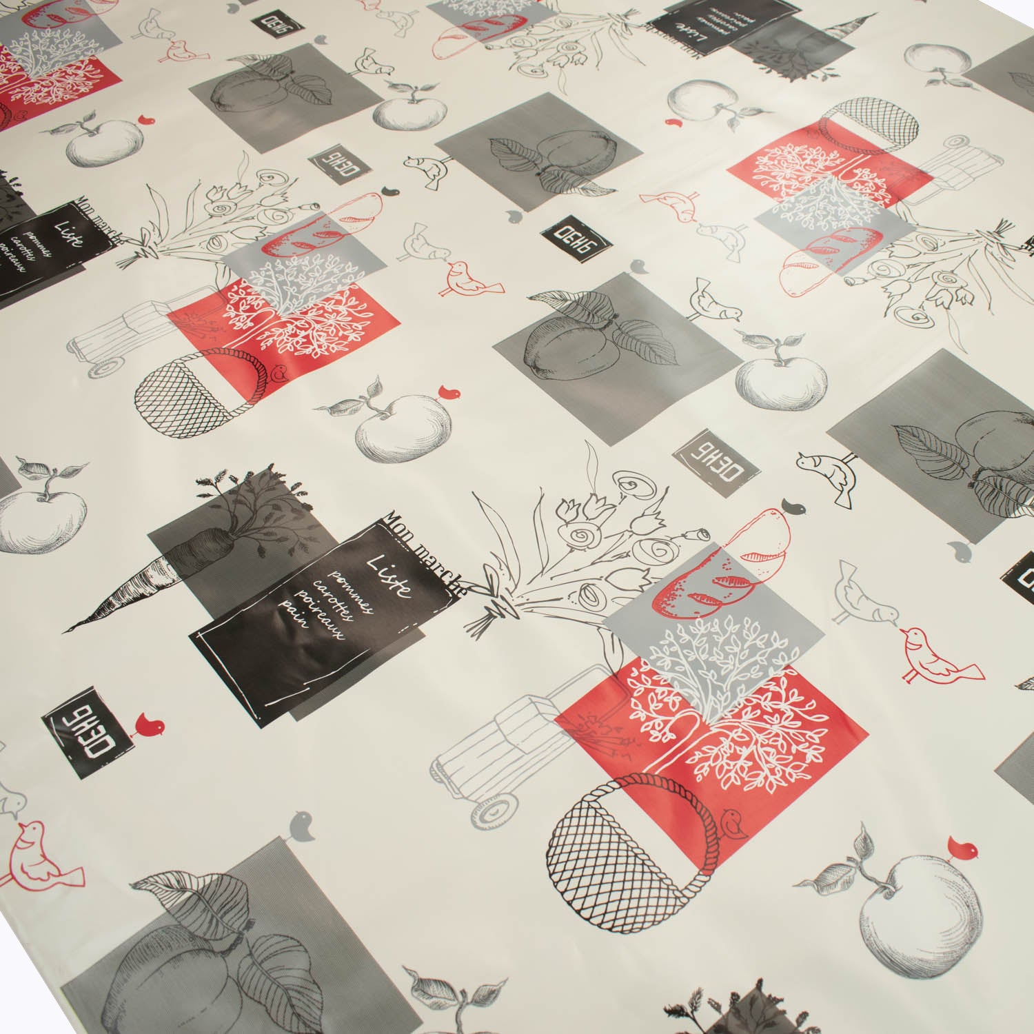 Journal Sketch Plastic Tablecloth Fabric