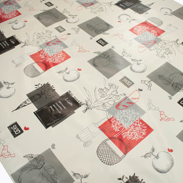 Journal Sketch Plastic Tablecloth Fabric
