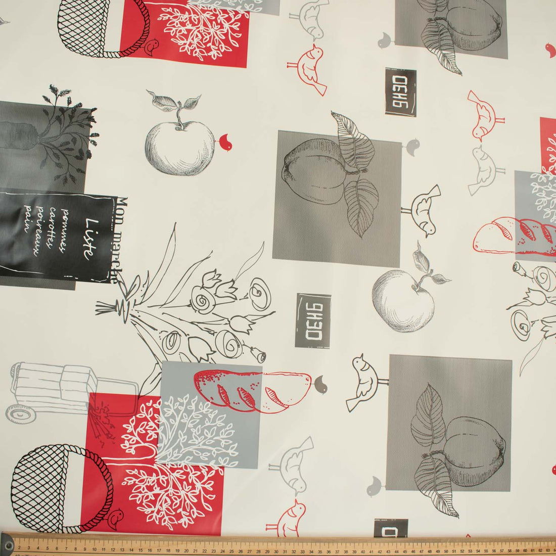 Journal Sketch Plastic Tablecloth Fabric