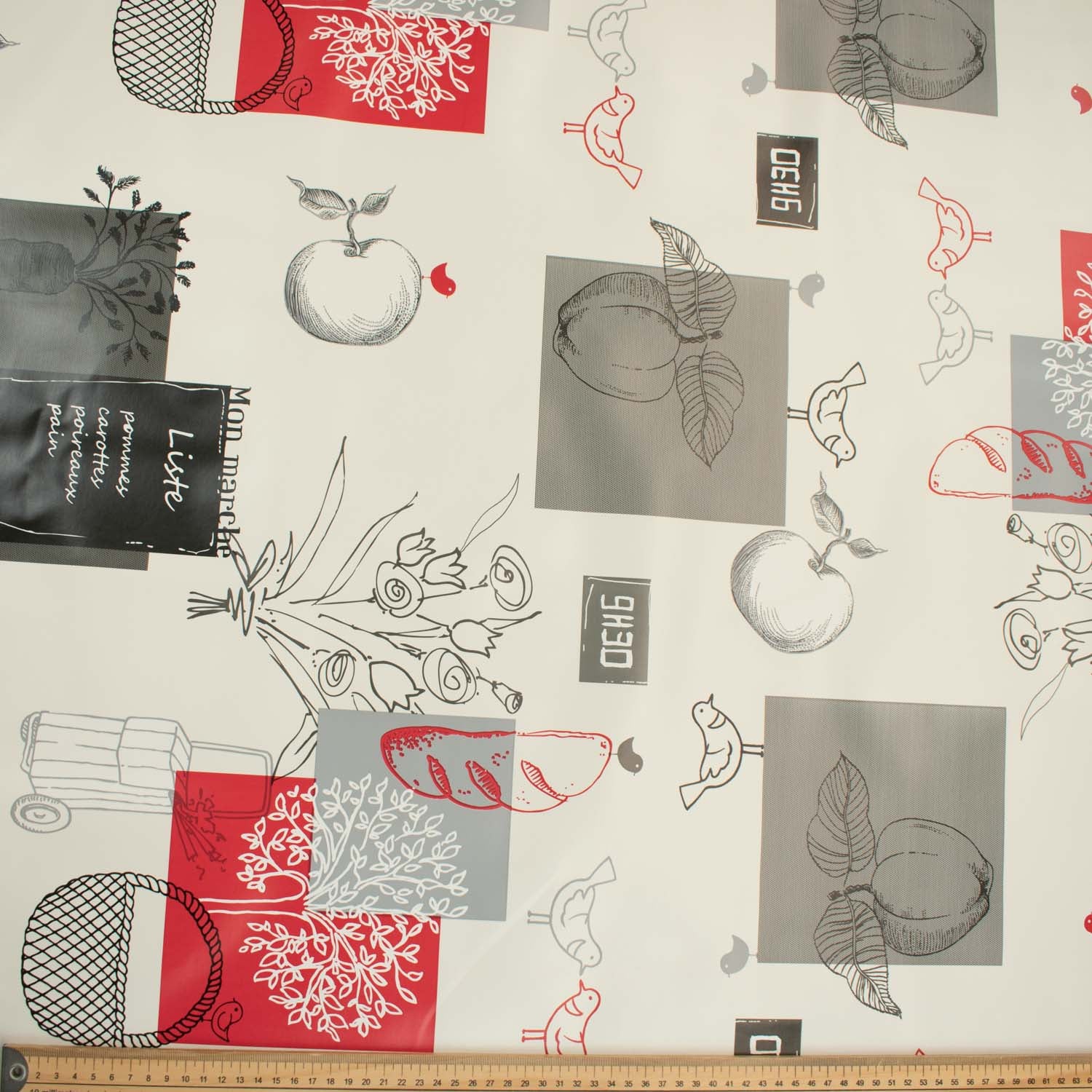 Journal Sketch Plastic Tablecloth Fabric