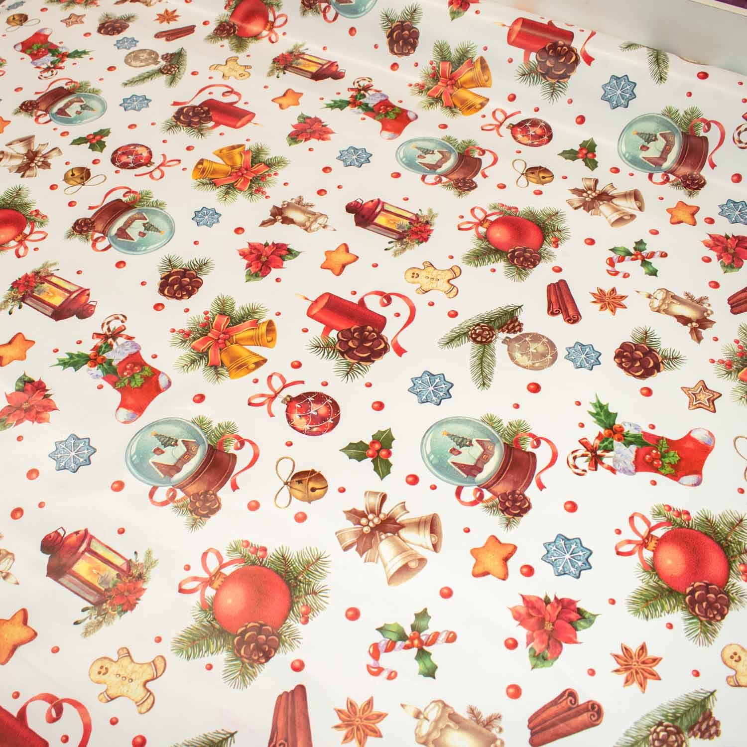 Christmas Decorations Plastic Tablecloth Fabric
