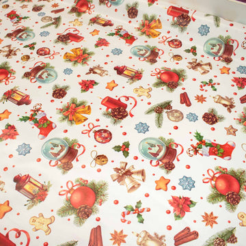 Christmas Decorations Plastic Tablecloth Fabric