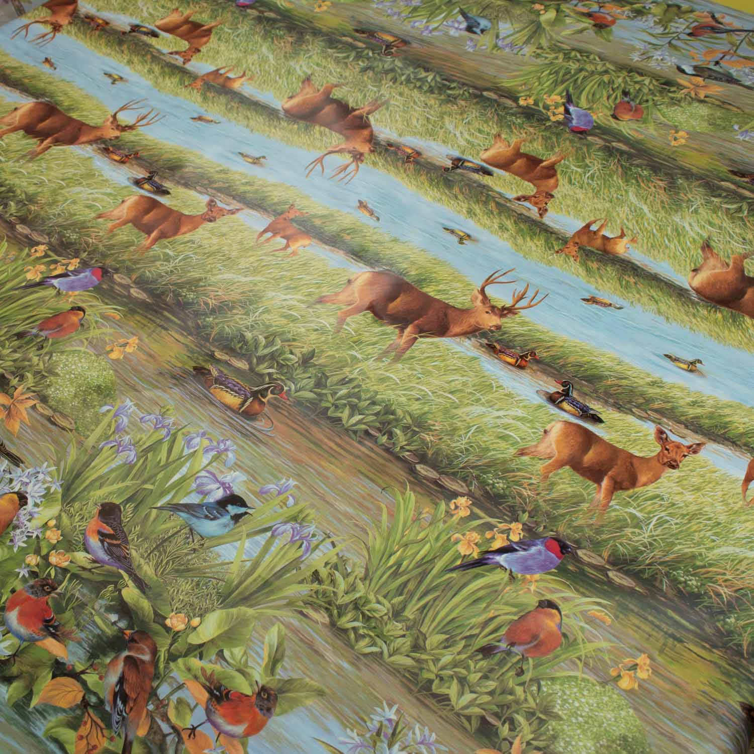 Wildlife Wetlands Plastic Tablecloth Fabric