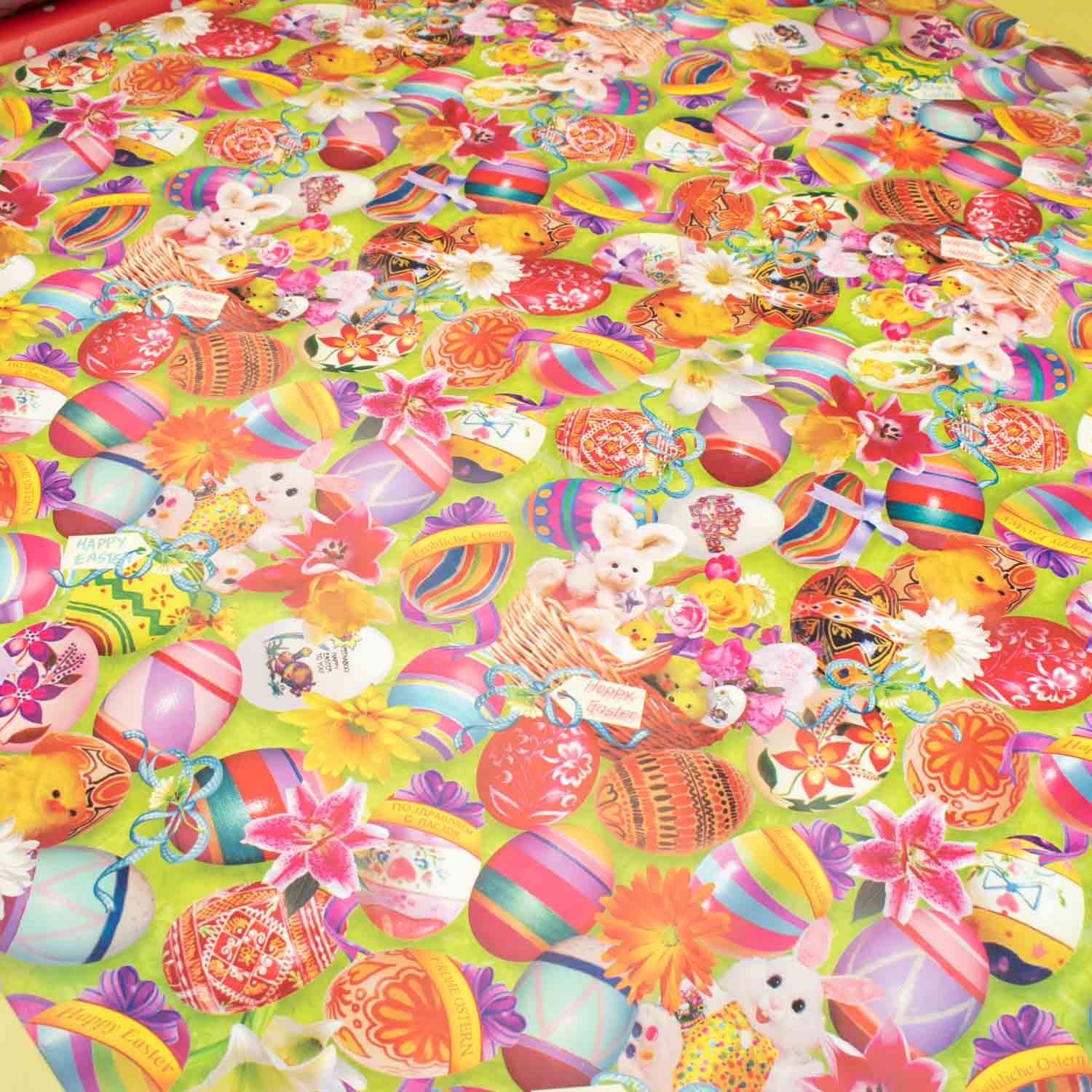 Easter Egg Plastic Tablecloth Fabric