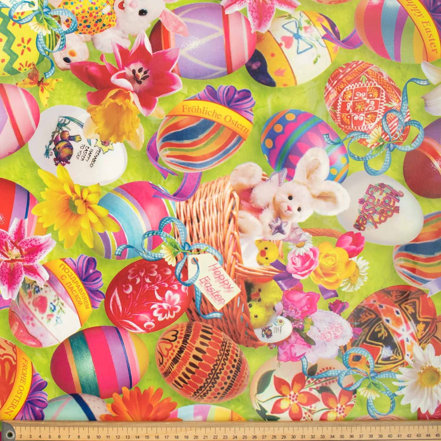 Easter Egg Plastic Tablecloth Fabric