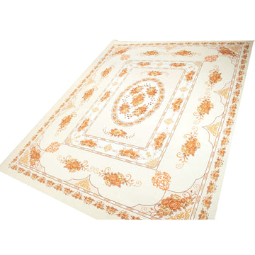 Orange Rose Plastic Tablecloth Fabric 150X120 cm Panel