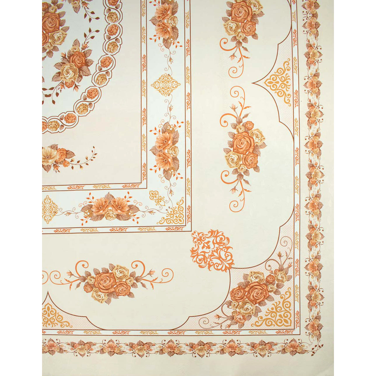 Orange Rose Plastic Tablecloth Fabric 150X120 cm Panel