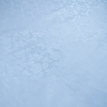 Blue Flower Tone on Tone Plastic Tablecloth Fabric
