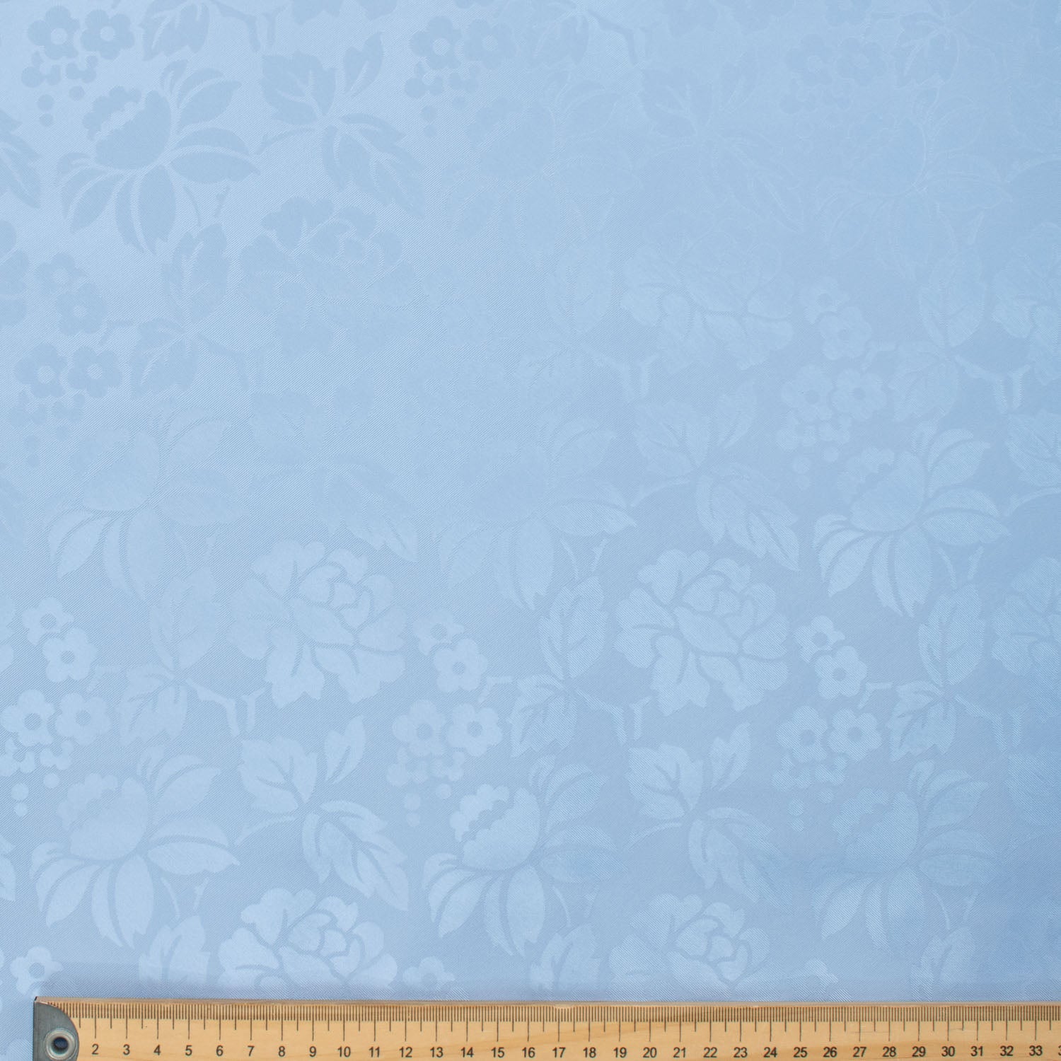 Blue Flower Tone on Tone Plastic Tablecloth Fabric