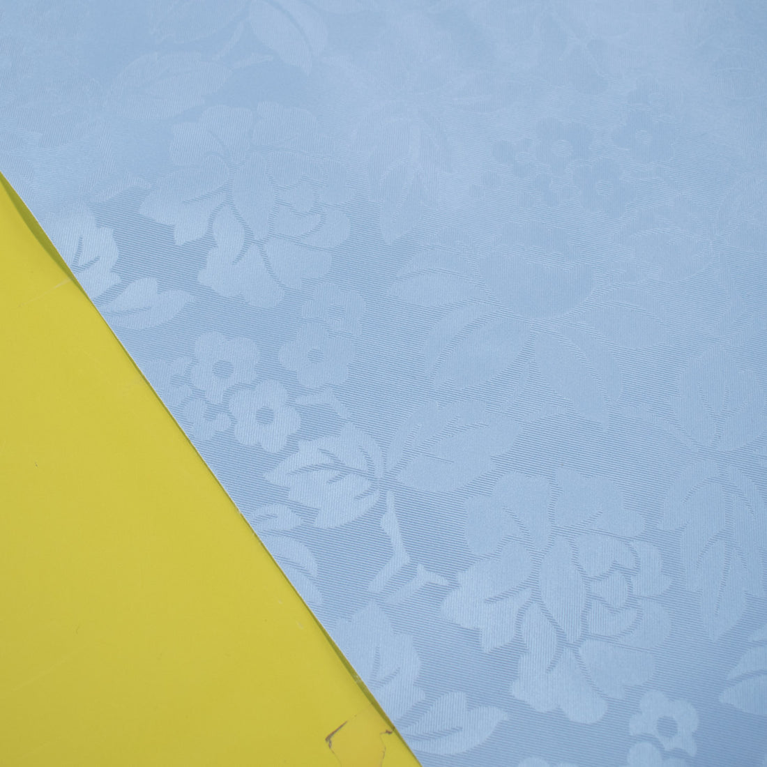 Blue Flower Tone on Tone Plastic Tablecloth Fabric