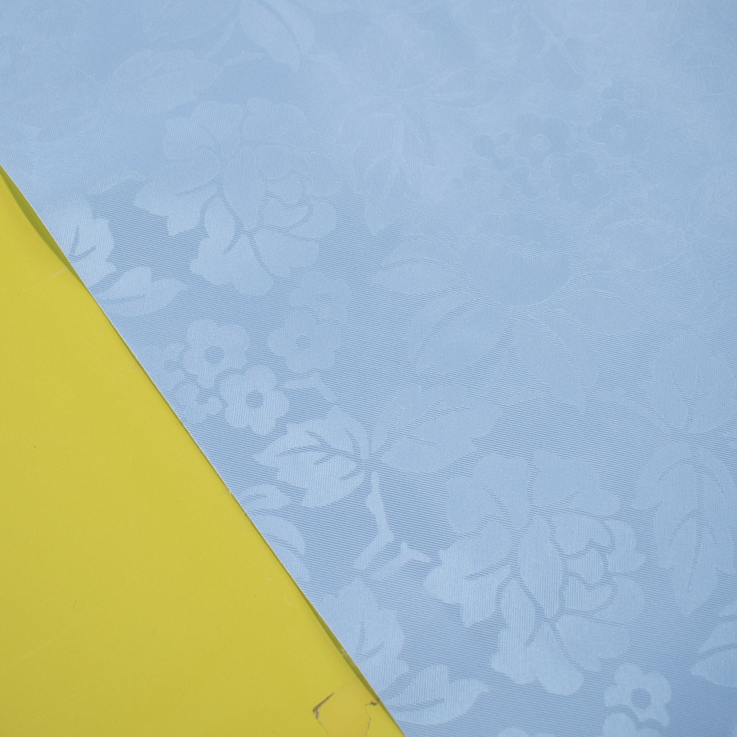 Blue Flower Tone on Tone Plastic Tablecloth Fabric