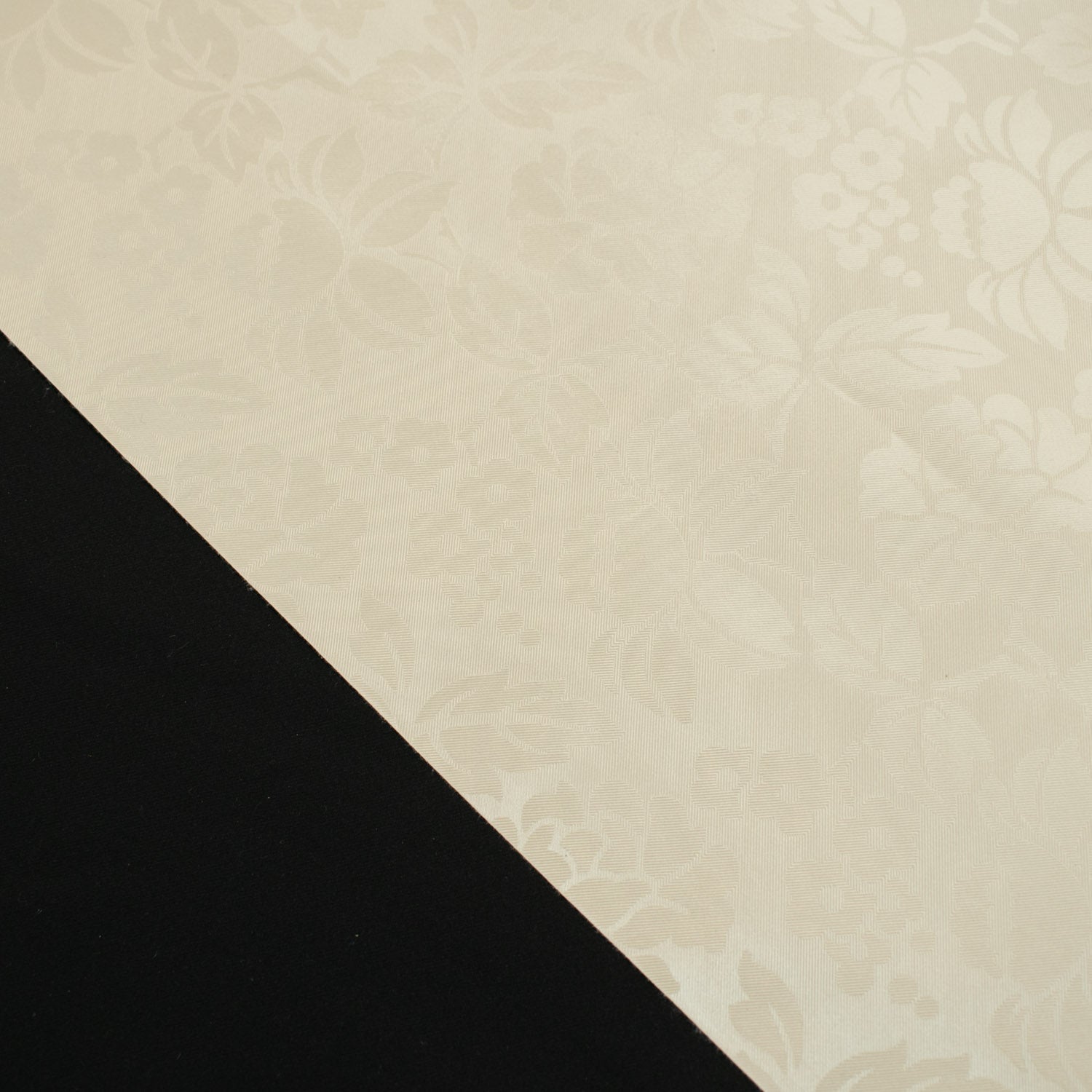 Ivory Flower Tone on Tone Plastic Tablecloth Fabric