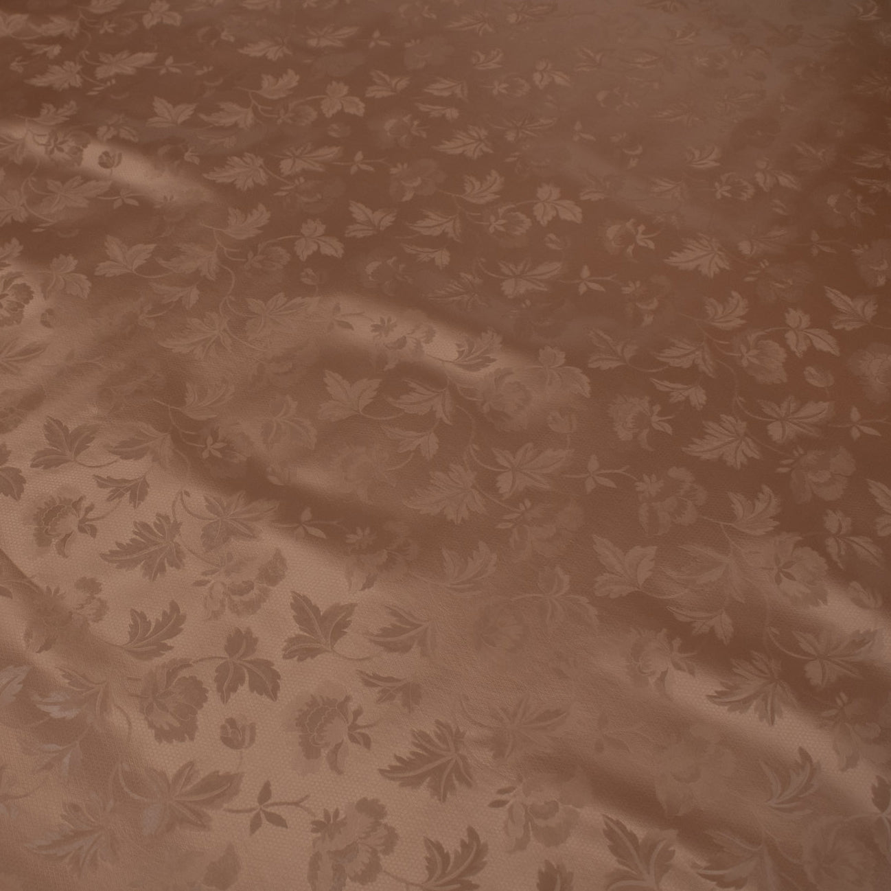 Brown Vines Tone on Tone Plastic Tablecloth Fabric