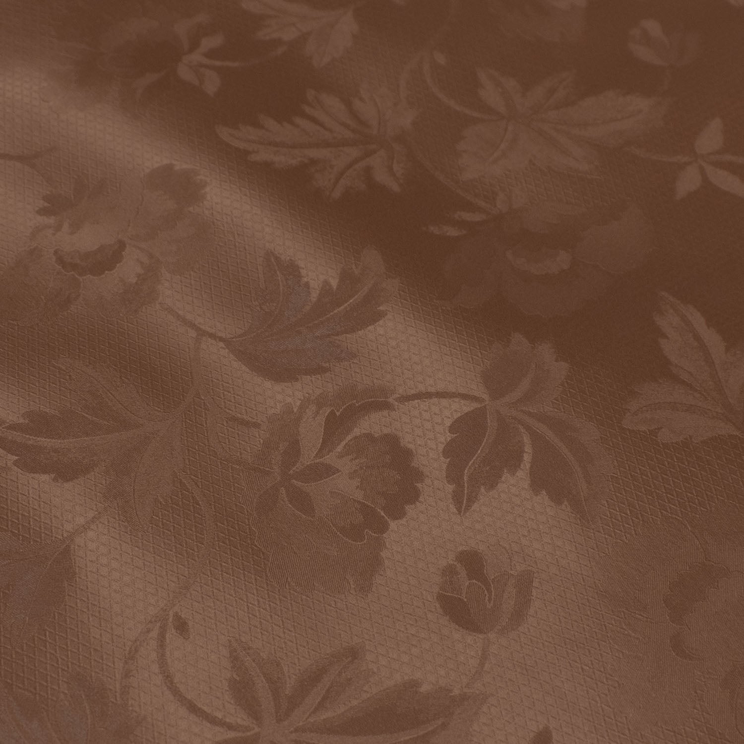 Brown Vines Tone on Tone Plastic Tablecloth Fabric
