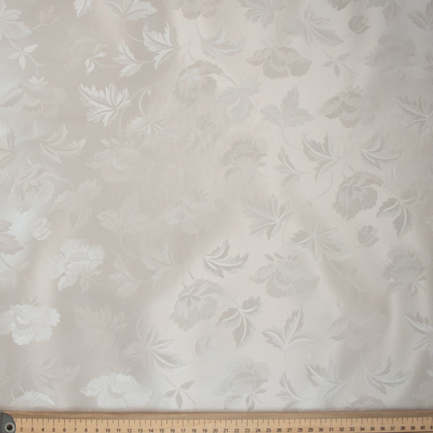 Silver Vines Tone on Tone Plastic Tablecloth Fabric