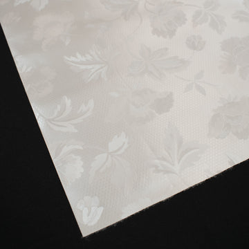 Silver Vines Tone on Tone Plastic Tablecloth Fabric