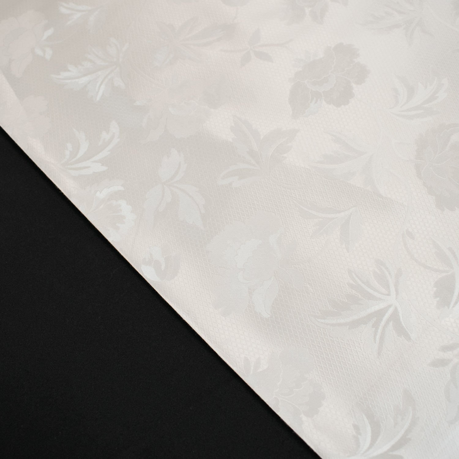 Silver Vines Tone on Tone Plastic Tablecloth Fabric
