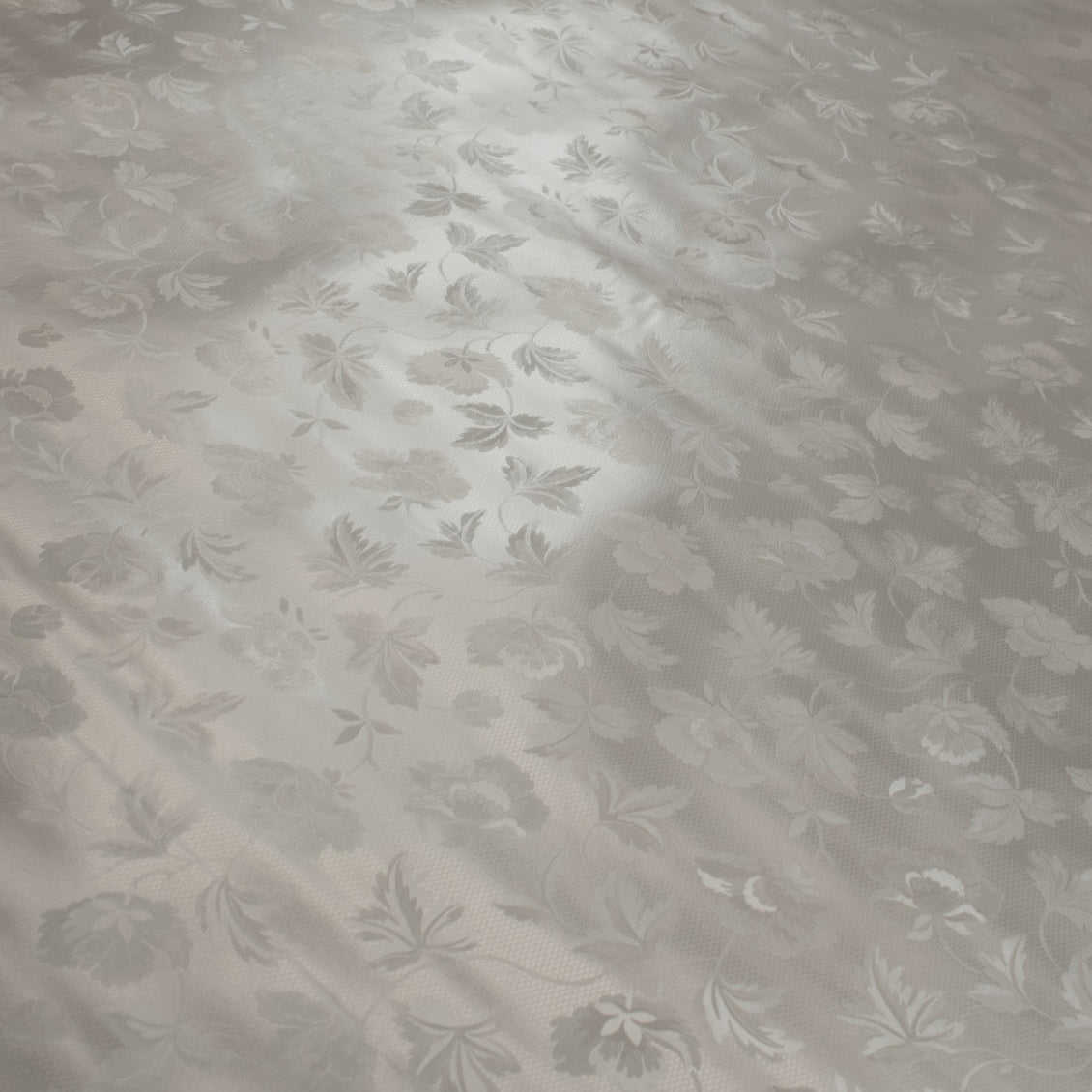 Grey Vines Tone on Tone Plastic Tablecloth Fabric